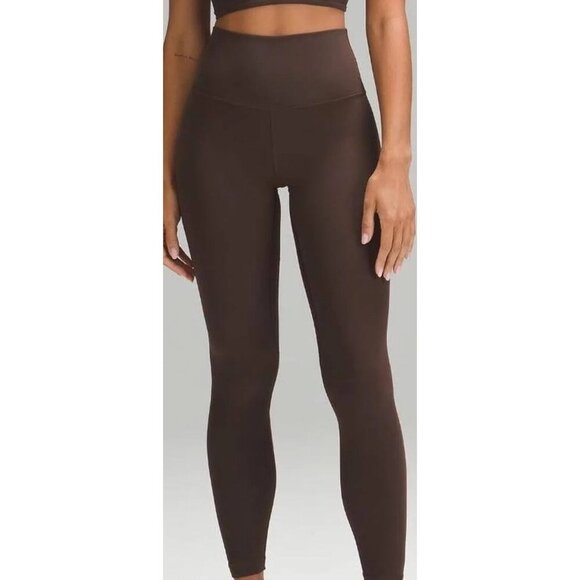 Lululemon Ebb to Train Tight Leggings Size 4 Brown Active Athletic Gym Yoga - Picture 1 of 11